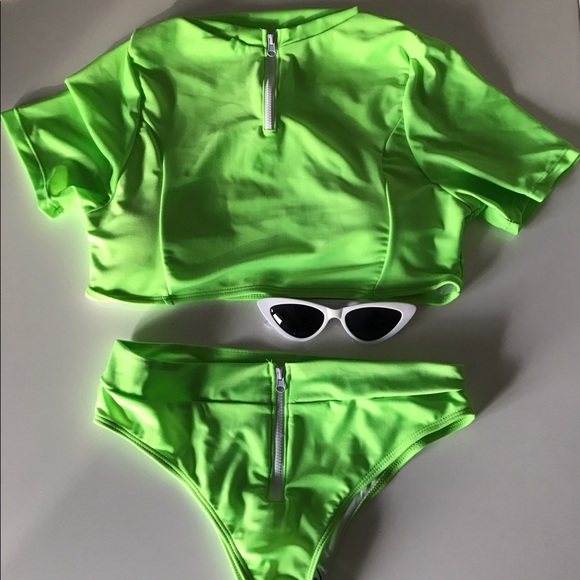 NEON GREEN TWO PIECE main image 1